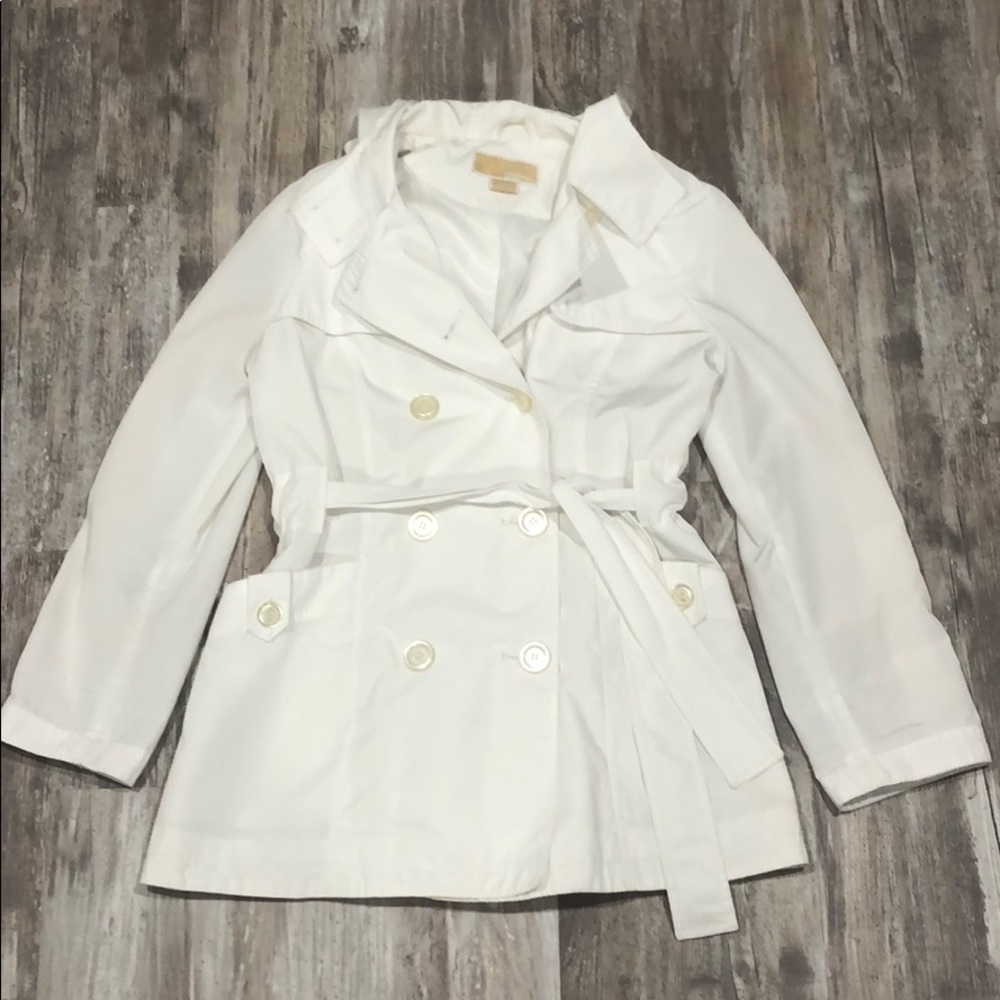 MICHAEL KORS Women's White Belted Trench Coat